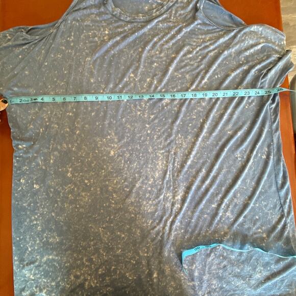 She + Sky Boho Blue Cold Shoulder Mineral Wash Dress - Size Small - Picture 3 of 7